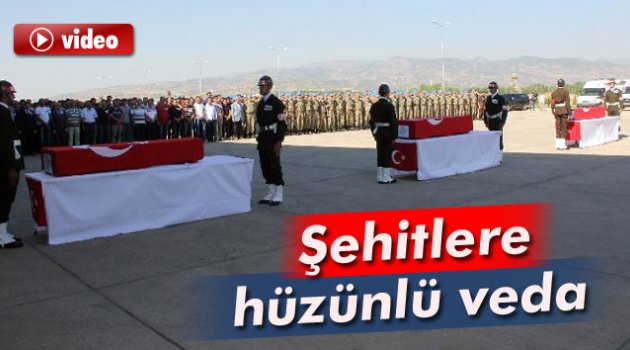 Şehitlere hüzünlü veda