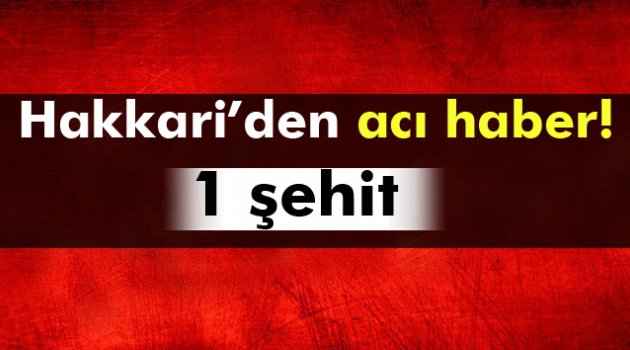 Şemdinli’de çatışmada yaralanan komiser şehit oldu