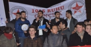 Zulme karşı Çanakkale yürüyüşü... "DOĞU TÜRKİSTAN İÇİN EL ELE"