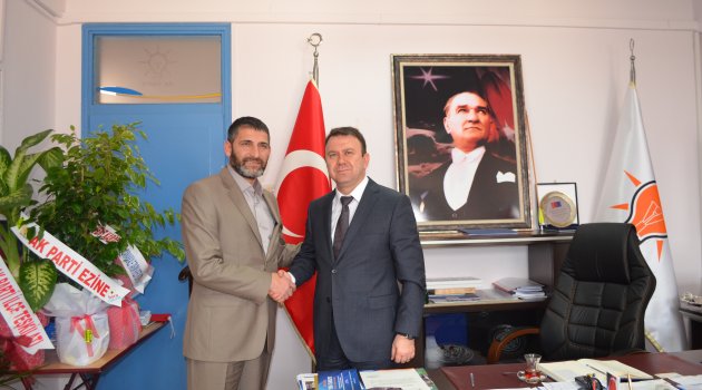 ÇANAKKALE AK PARTİ İL Başkanı Erdener CAN'ı Hacı Ramzan Işıldak  makamında  ziyaret etti