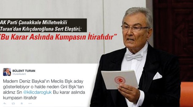 Turan’dan Sert Eleştiri; “Bu Karar Aslında Kumpasın İtirafıdır”