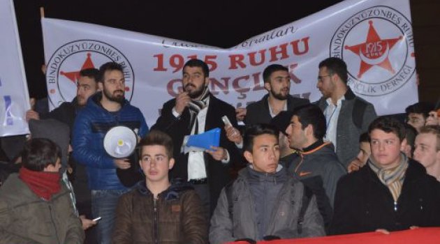 Zulme karşı Çanakkale yürüyüşü... "DOĞU TÜRKİSTAN İÇİN EL ELE"