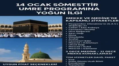14 Ocak Sömestir Umre Programına Yoğun İlgi