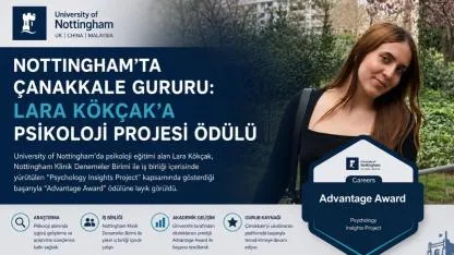Nottingham’ta Çanakkale Gururu: Lara Kökçak’a Psikoloji Projesi Ödülü