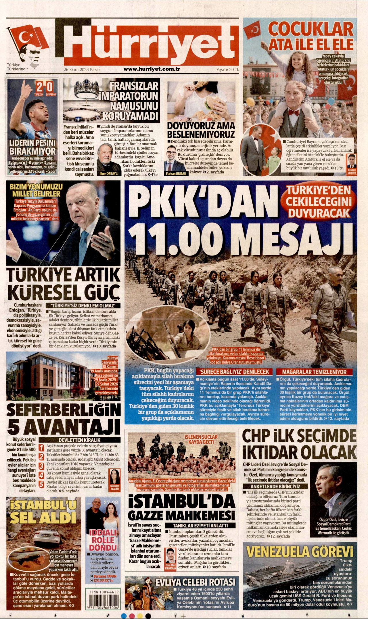 HÜRRİYET Gazete Manşeti