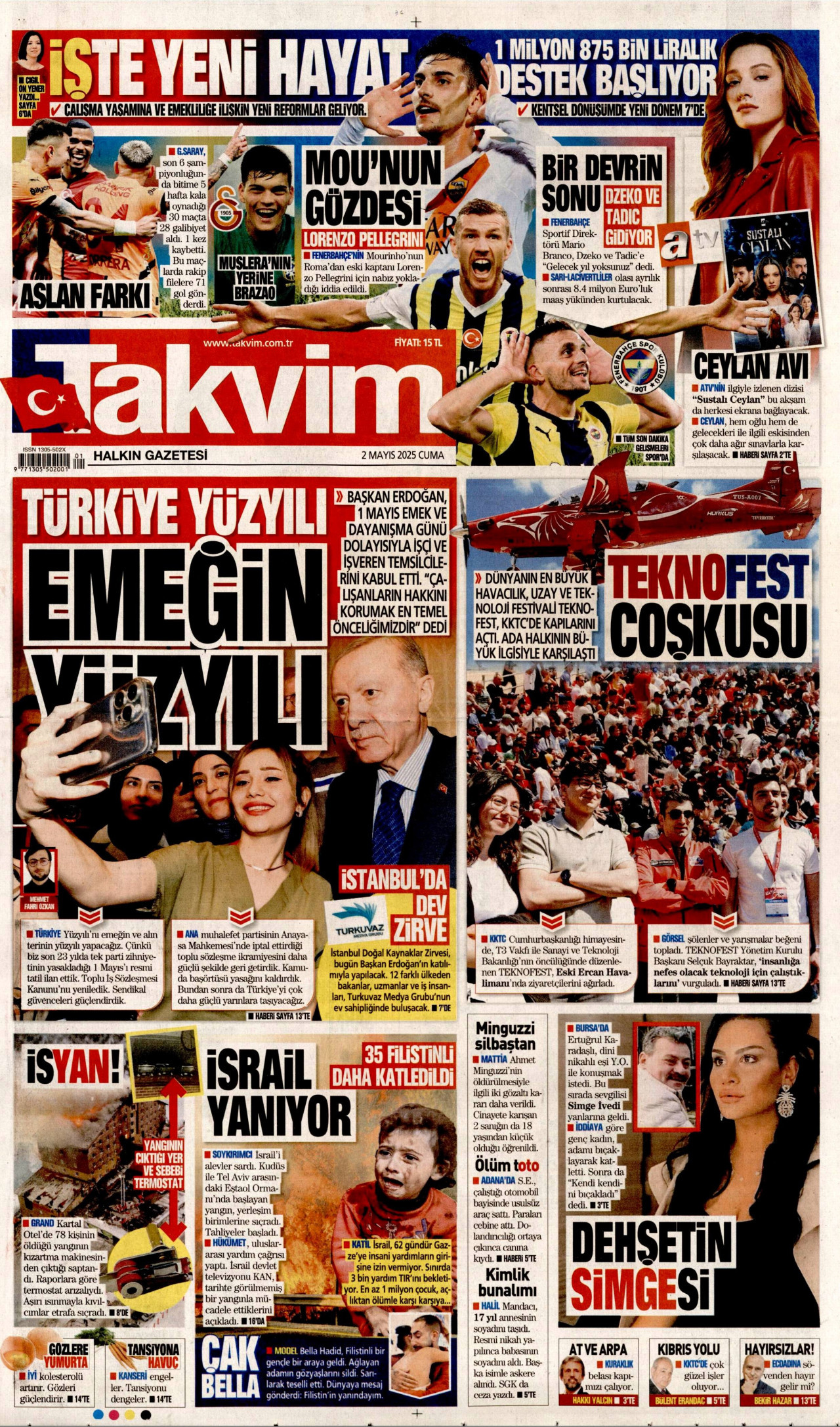 TAKVİM Gazete Manşeti