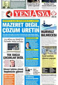 Yeni Asya Gazetesi Gazete Manşeti
