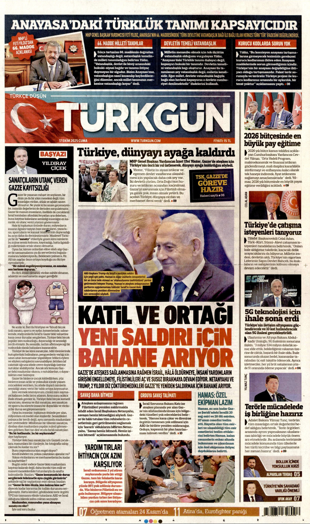 TÜRKGÜN Gazete Manşeti